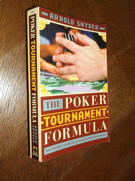 Arnold Snyder Torneio De Poker Formula