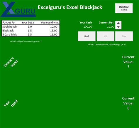 Blackjack Pt Excel