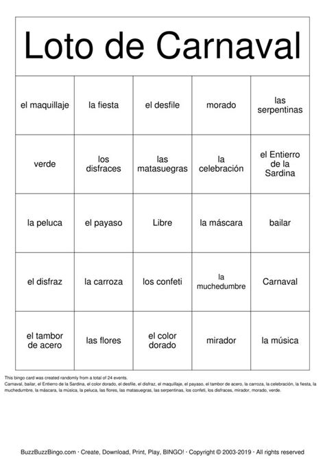 Carnaval Bingo Brabet