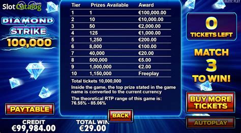 Diamond Strike Scratchcard Slot Gratis