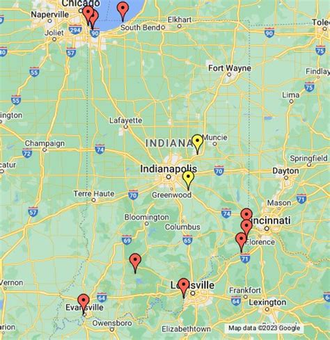 Indianapolis Casinos Mapa