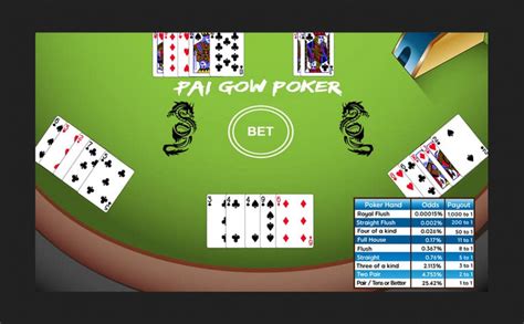 Pai Gow Poker Pagamentos