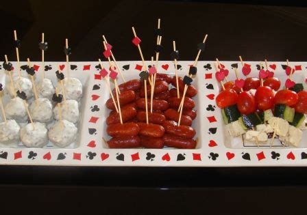 Poker Party Finger Foods