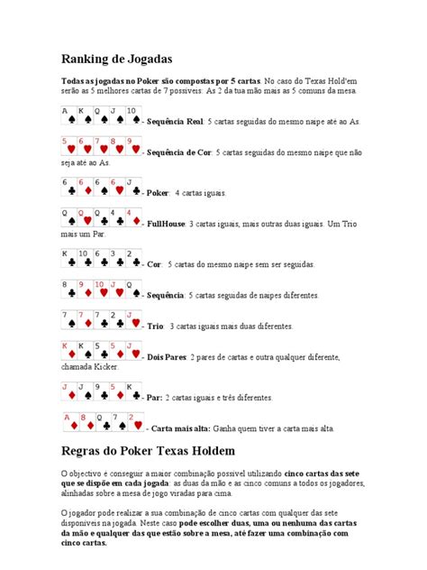 Regras De Poker Imprimir